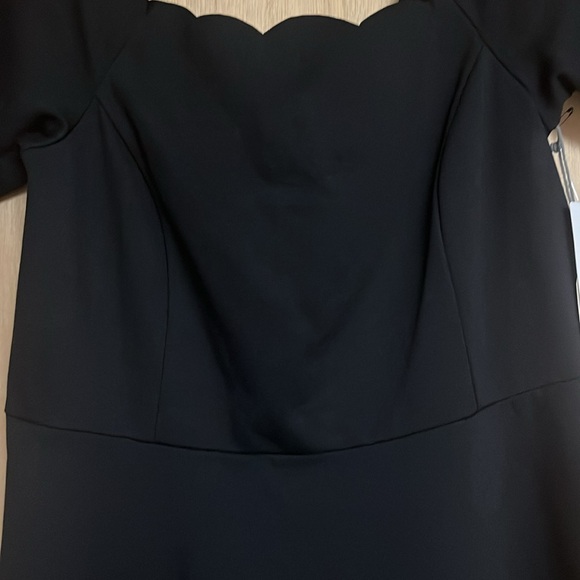 Nine Britton XL Black Vandalie Off the Shoulder Scallop Neckline Ponte Dress - Picture 5 of 9